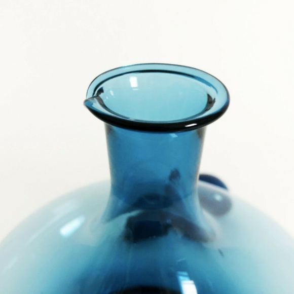 Peedee Barware Set Blue Glass Decanter 4pc Mid Century Modern Retro Vintage - Picture 3 of 8